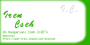 iren cseh business card